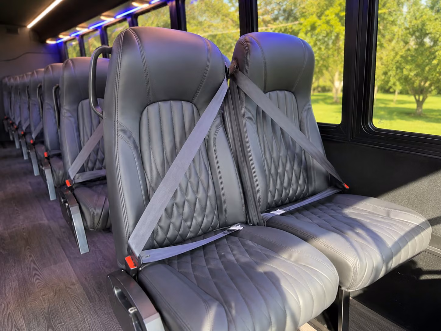 15 passenger minibus interior